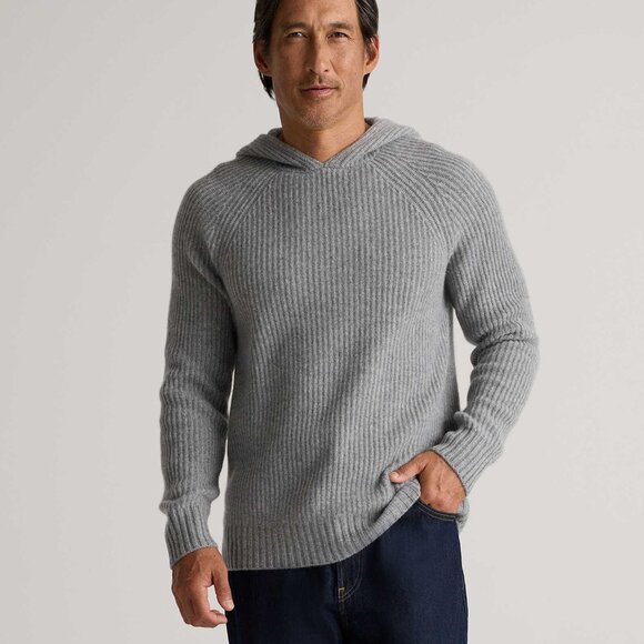 Quince Mongolian Cashmere Fisherman Pullover Hoodie - Picture 2 of 11